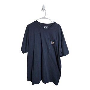 Carhartt Shirt Mens Large Blue Loose Fit K87 Pocket Workwear Tee Spring 2022